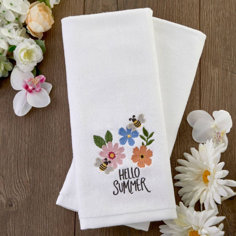 2pc Hello Summer Bee Hand Towel Set - SKL Home, 4 of 9