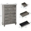 Farmhouse 7-Drawer Dresser with Jewelry Storage, 50" Tall Large Wood Chest of Drawers for Bedroom, Living Room, or Hallway - 2 of 4