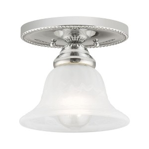 Livex Lighting Edgemont 1 - Light Flush Mount in  Polished Chrome - 1 of 1