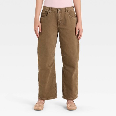 Girls' Mid-Rise Barrel Leg Jeans - art class™