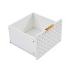 Maliang Carved Modern Decorative Storage Cabinet with 1 Tempered Glass Doors & 3 Drawer, 31.5"L x 15.7"W x 37.6"H - 4 of 4