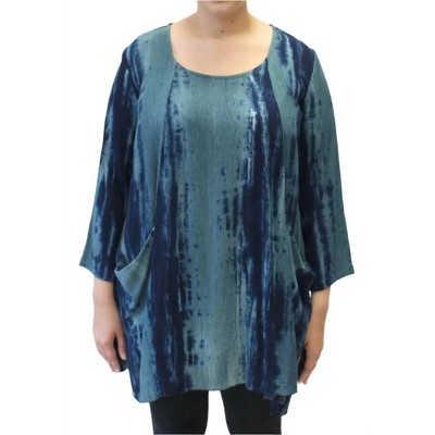 Women's Hand Painted Two Pocket Swing Tunic - Modesce