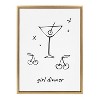 Kate & Laurel All Things Decor 18"x24" Girl Dinner Framed Canvas by Honey Island Studio Bright Gold - 2 of 4