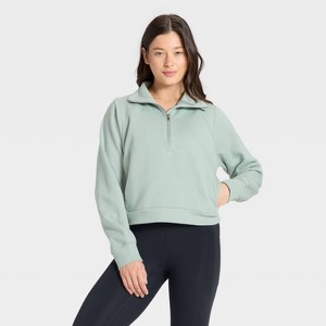 Women's Active Comfort 1/2 Zip Pullover Sweatshirt - All In Motion™ - 1 of 4