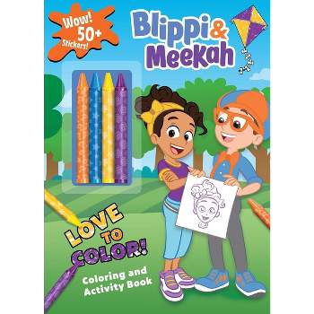 Blippi: Blippi and Meekah Love to Color! - (Color & Activity with Crayons) by  Editors of Studio Fun International (Paperback)