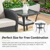 Outdoor 3-Seat Sofa Swivel Chair Table with Ottomans - 3 of 4