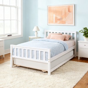 Luxystar Twin Bed with Trundle, Headboard and Footboard for Bedroom and Guest Room - 1 of 4