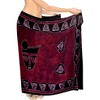 LA LEELA Women's Wrap Swimwear Cover up Sarong Wraps One Size Maroon P387 - 3 of 4