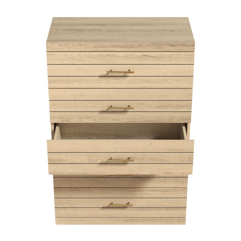 Galano Pebbless 5 Drawers Oslo Oak 30.7  in. Wide Teen Chest of Drawer, 4 of 17