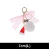Unique Bargains Christmas Double Ring and Lobster Clasp Plush Mesh Metal Keychain 1 Pc - 2 of 4