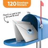 Big Dot of Happiness Class of 2025 Light Blue Grad Envelope Seal Stickers, Round Circle Stickers to Seal Cards, Graduation Envelope Seals, 120 Count - 2 of 4