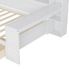 KTMBDW Corner Twin/Full Bed Frame with 2 Drawers and Bookcase Headboard, Wooden Platform Bed Frame with Study Desk, Daybed for Kids - 4 of 4