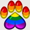 Adult Design By Humans Rainbow Pride Heart Pawprint By leashonlife T-Shirt - 2 of 2