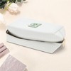 Unique Bargains Portable Corduroy Rectangular Letter Makeup Bag White 1 Pc - 3 of 4