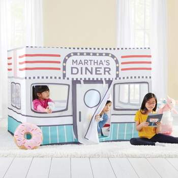 Martha Stewart Kids' Diner Play Tent: Children's Large Indoor Pretend Play Playhouse for Playroom, Foldable Toddler Bedroom Tent