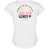 Reel Life Women's Ocean Washed Hibiscus Lines V-Neck T-Shirt - Dark Blue - 2 of 2