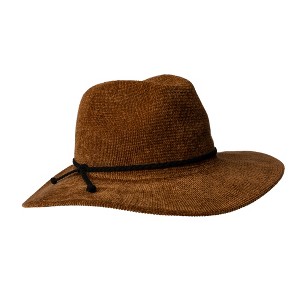 Britt's Knits Women's Getaway Panama Vintage Chenille Classic Wide Brim Panama Hat - 1 of 4