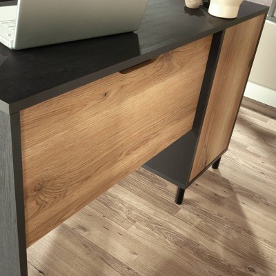 Raven Oak Timber Accented Home Office Desk with Storage