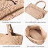 Generic Woven tote Bag for Women, Large woven handbag Shoulder Bag Soft Vegan Leather - 2 of 4