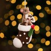 Northlight Mice with Cake and Candies Christmas Decorations - 7" - Brown and White - Set of 3 - 3 of 4