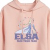 Women's - Frozen 2 - Elsa Face Your Fear Cropped Graphic Hoodie - 2 of 3