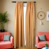 Slickblue Checkered Backdrop Curtains – 2 Panels, 58"x96", Yarn Dyed Gingham Fabric with Rod Pocket, 9 Color Options - 2 of 3