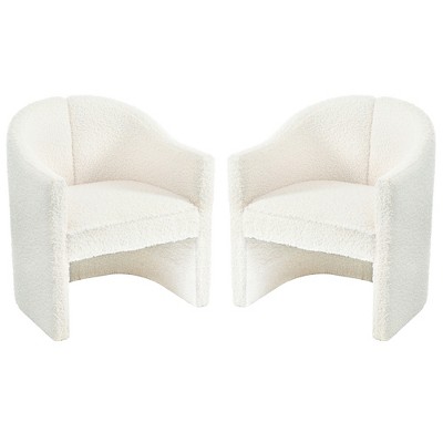 Christopher Knight Home Lotus Modern Upholstered Boucle Barrel Accent Chair (Set of 2)