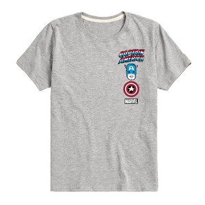 Boys' - Marvel - Captain America Logo Stack Short Sleeve Graphic T-Shirt - 1 of 4