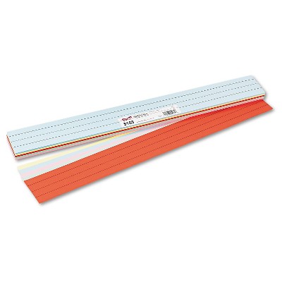 Pacon Sentence Strips, 24 x 3, Assorted Colors, 100/Pack