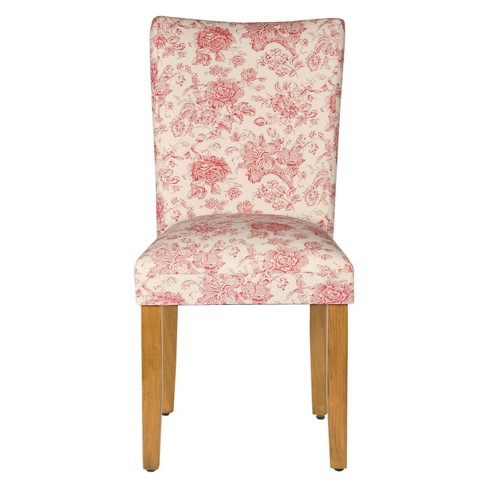 Parsons Chair Wood Red Toile Homepop Target