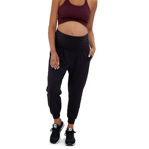 Ingrid & Isabel Maternity Ultimate Fold Down Jogger Black Size Xl : Target