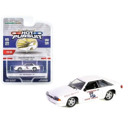1993 Ford Mustang SSP White "Louisiana State Police State Trooper" "Hot Pursuit" Series 45 1/64 Diecast Model Car by Greenlight