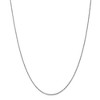 Black Bow Jewelry 1.3mm, 14K White Gold, Solid Baby Rope Chain Necklace - 3 of 4