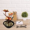 13" Indoor Tiered Metal Lotus Flower Tabletop Fountain - Alpine Corporation: Relaxing Water Sound - 2 of 3
