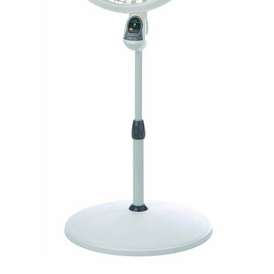 Lasko 18-Inch White Adjustable Oscillating Pedestal Fan with Remote