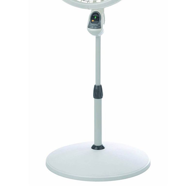 Lasko 1850 Elegance and Performance 18-Inch 3 Speed Adjustable 90 Degree Oscillating Tilt-Head Standing Home Pedestal Fan with Remote Control, White, 2 of 7