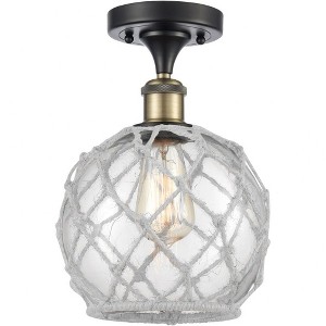 Innovations Lighting 1 - Light Semi-Flush Mount in  Black Antique Brass - 1 of 1