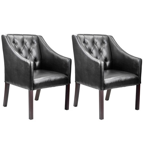 Corliving Antonio Accent Club Chair In, Leather Club Accent Chair