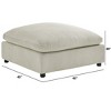 Sapphtopaz Modern Ottoman with Plush Cushion Square Upholstered Footstool with Removable Wood Legs Entryway Ottoman for Living Room, Entryway - 2 of 4