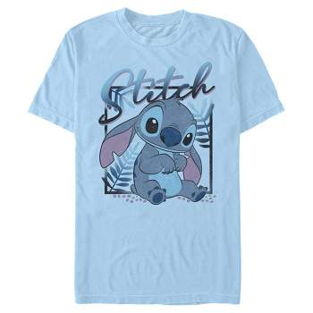 Men's Lilo & Stitch Hanging With Ducks T-shirt - Light Blue - Medium ...