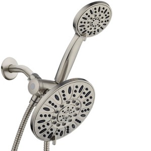 7" 48 Setting High Pressure Luxury Three-Way Rainfall/Handheld Shower Head Combo - AquaDance - 1 of 4