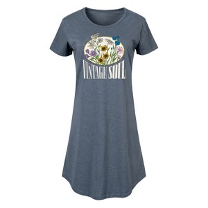 Women's - Instant Message - Vintage Soul Graphic T-shirt Dress - 1 of 4