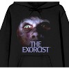 The Exorcist Scary Face Long Sleeve Women's Black Hooded Sweatshirt-Small - 2 of 3