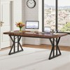 MAYEERTY Wood Dining Table, Farmhouse Kitchen Table for 6 People - 2 of 4
