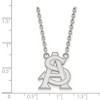 Black Bow Jewelry 10k White Gold Arizona State Sun Devils NCAA Necklace 18 Inch - 2 of 4