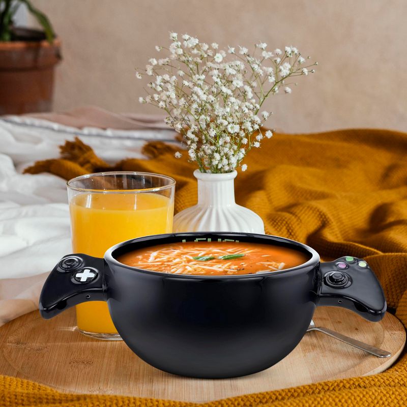 KOVOT “Level Complete” Gamer Bowl - 22oz Ceramic Soup Cereal Bowl Gamer Gift -Black, 5 of 7