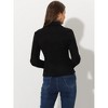 Allegra K Women's Faux Suede Short Zip Up Motorcycle Biker Coat - 4 of 4