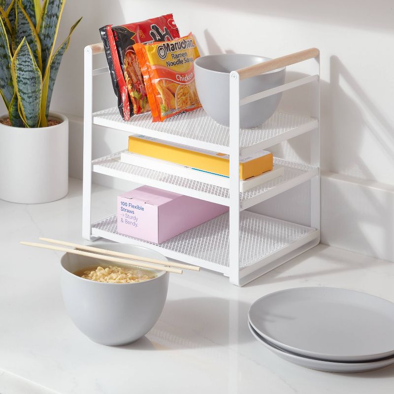 Metal 3-Tier Adjustable Shelf Box Organizer White - Brightroom&#8482;, 3 of 5