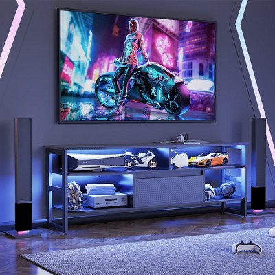 LOVMOR 59 Inch  LED Entertainment Center Gaming TV Stand