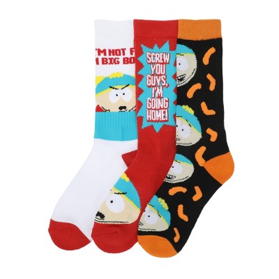 South Park Eric Cartman 3-Pair Men's Athletic Crew Socks